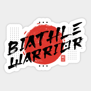 Oriental Brush Biathle Warrior Sticker